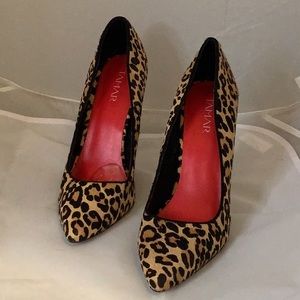 Tamar animal print leather heels 8.5